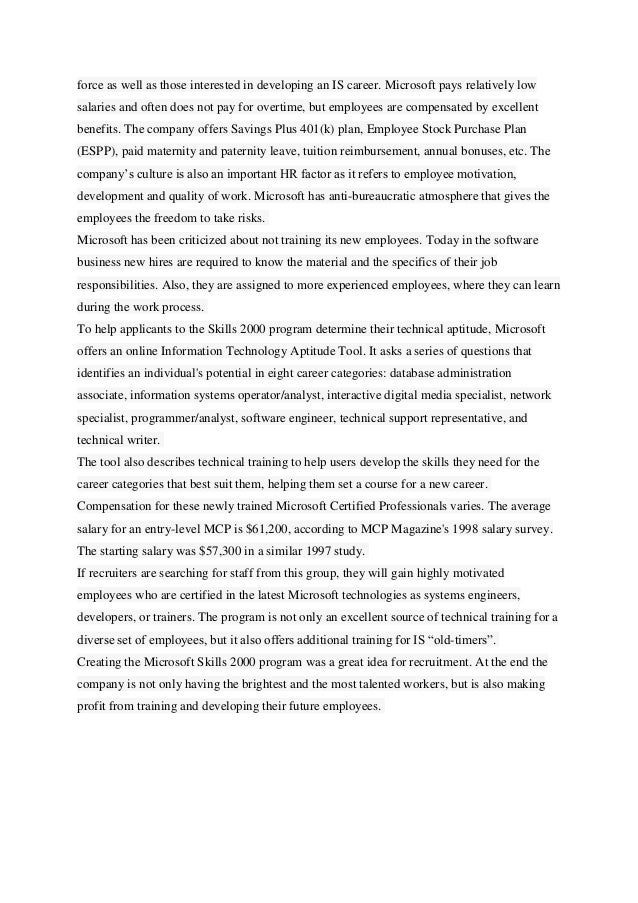 microsoft corporation case study analysis